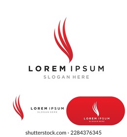 Wing falcon bird  Logo Template vector