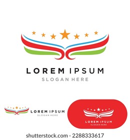 Vector de plantilla de logotipo de ave halcón ala