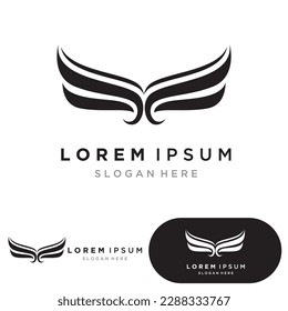 Vector de plantilla de logotipo de ave halcón ala