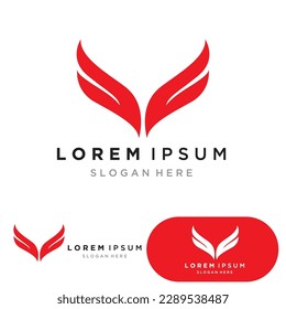 Wing falcon bird  Logo Template vector