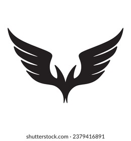 Vector de plantilla de logotipo de ave halcón ala