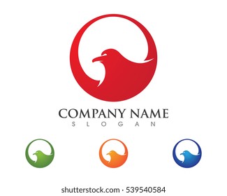 Wing Falcon Eagle Bird Logo Template vector icon