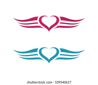 Wing Falcon Eagle Bird Logo Template vector icon