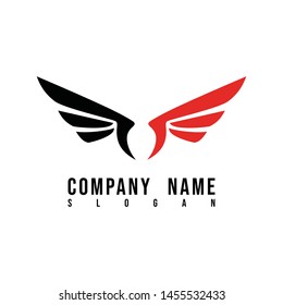 wing falcon icon logo vector illustration