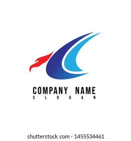 wing falcon icon logo vector illustration