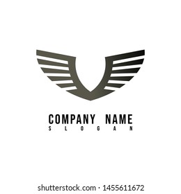 wing falcon icon logo vector illustration