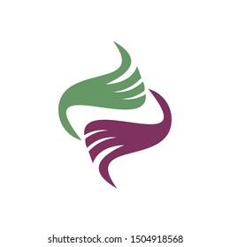 wing falcon icon logo vector illustration