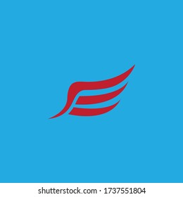 Wing falcon logo and symbol vector