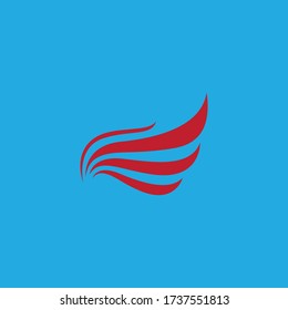 Wing falcon logo and symbol vector