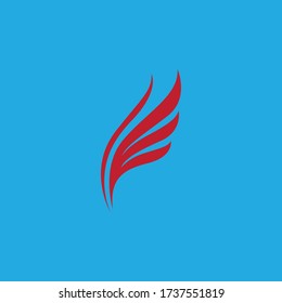 Wing falcon logo and symbol vector