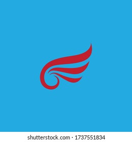 Wing falcon logo and symbol vector
