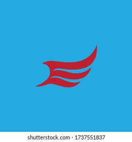 Wing falcon logo and symbol vector