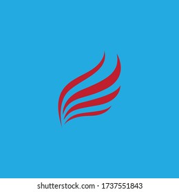 Wing falcon logo and symbol vector