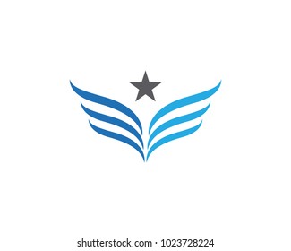 Wing Falcon Logo Template vector illustration design