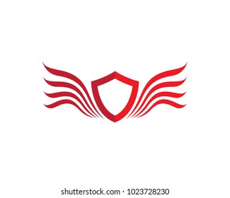 Wing Falcon Logo Template vector illustration design
