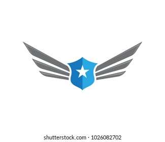Wing Falcon Logo Template vector illustration design