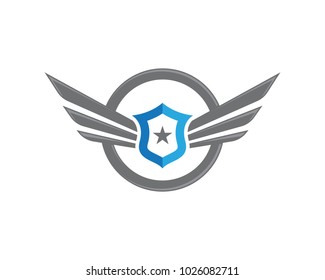 Wing Falcon Logo Template vector illustration design