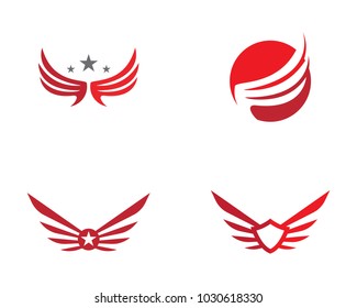Wing Falcon Logo Template vector illustration design