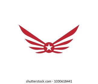 Wing Falcon Logo Template vector illustration design