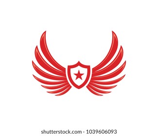 Wing Falcon Logo Template vector illustration design