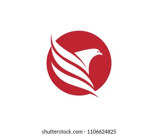 Wing Falcon Logo Template vector illustration design