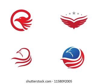 Wing Falcon Logo Template vector illustration design