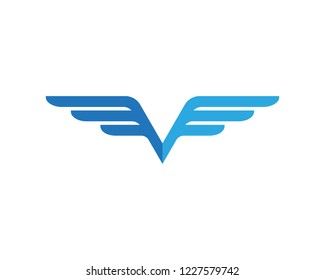 Wing Falcon Logo Template vector illustration design