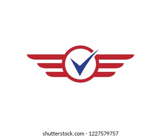 Wing Falcon Logo Template vector illustration design