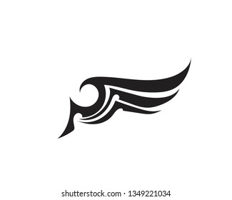 Wing Falcon Logo Template vector illustration design
