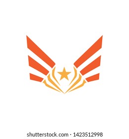 Wing Falcon Logo Template vector illustration design