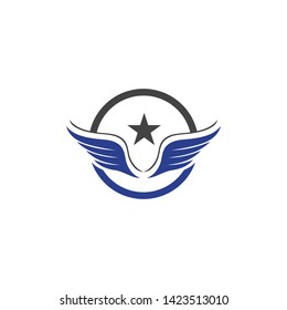 Wing Falcon Logo Template vector illustration design