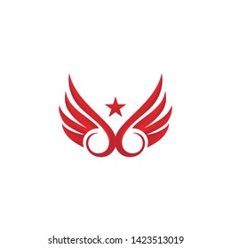 Wing Falcon Logo Template vector illustration design