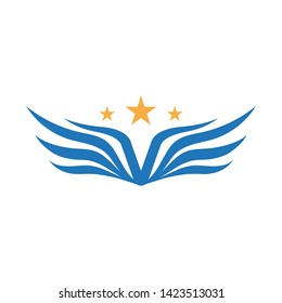 Wing Falcon Logo Template vector illustration design