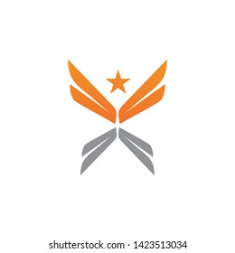 Wing Falcon Logo Template vector illustration design