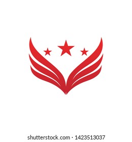 Wing Falcon Logo Template vector illustration design