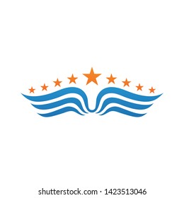 Wing Falcon Logo Template vector illustration design