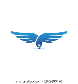 Wing Falcon Logo Template vector illustration design