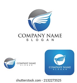 Wing Falcon Logo Template vector illustration design