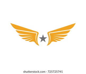 Wing Falcon Logo Template vector illustration design
