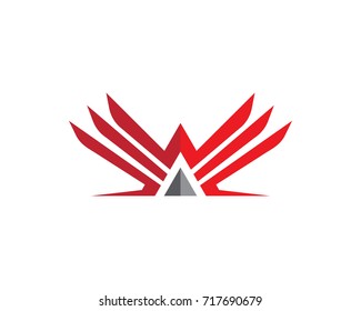Wing Falcon Logo vector illustration design