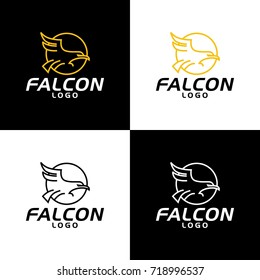 Wing Falcon Logo vector illustration design