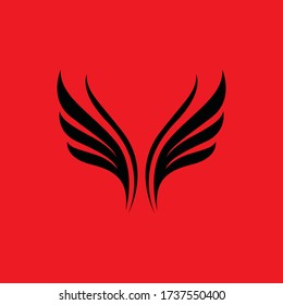 Wing falcon logo vector image