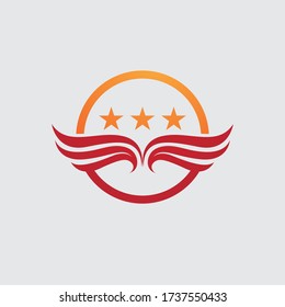 Wing falcon logo vector image