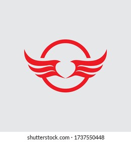 Wing falcon logo vector image