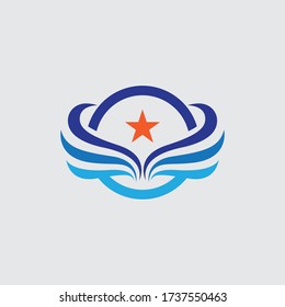 Wing falcon logo vector image