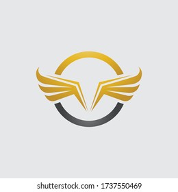 Wing falcon logo vector image