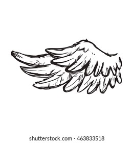 wing feather animal bird angel icon. Isolated and flat illustration. Vector graphic
