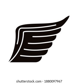 Falcon Wing Icon Template Vector Illustration Stock Vector (Royalty ...