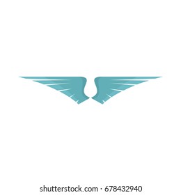 Wing flat icon for your design labels wing graphic and illustration