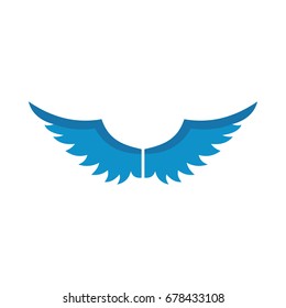 Wing flat icon for your design labels wing graphic and illustration